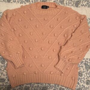 Vici Blush Textured Knit Sweater